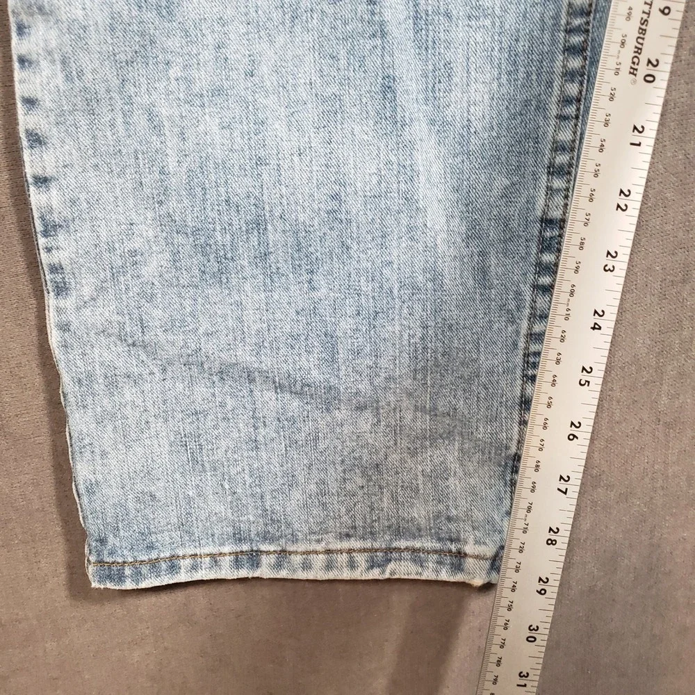 Lee Relaxed Fit Jeans Mens 40x32 Light Wash Blue Denim Straight Leg 2055549
